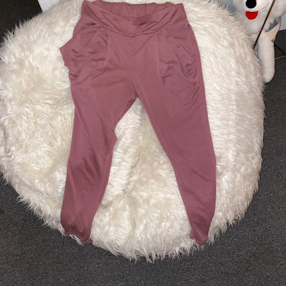 Free People Dusty Pink Drapey Pocket Harem Pants